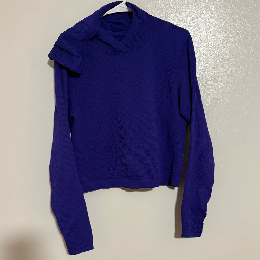 Athleta Flurry Seamless Hoodie Deep Purple